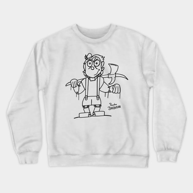 Pinocchio as a barbarian Crewneck Sweatshirt by JatoLino